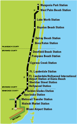Transportation Tri-Rail Map